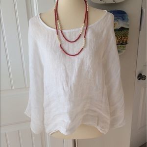 Tempo Paris -  Elegant White linen top